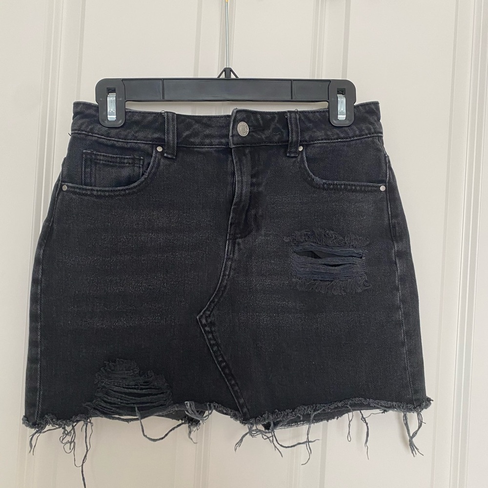 Pacsun black denim skirt